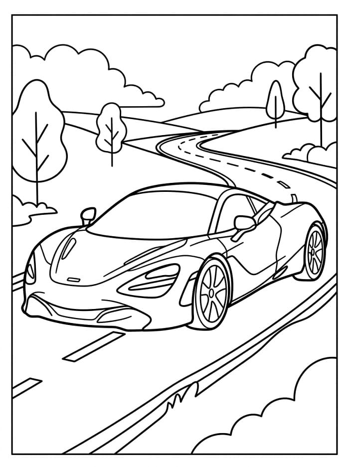 Rijdende McLaren op de weg