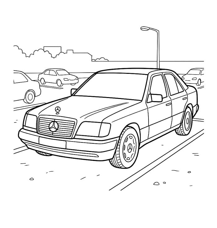 Rijdende Mercedes