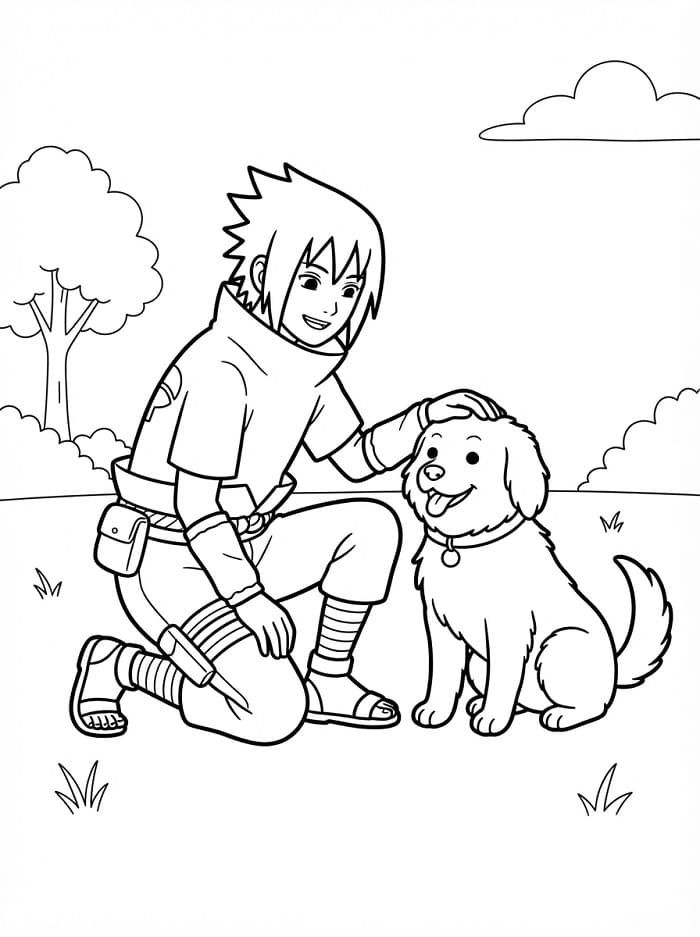Sasuke en hond
