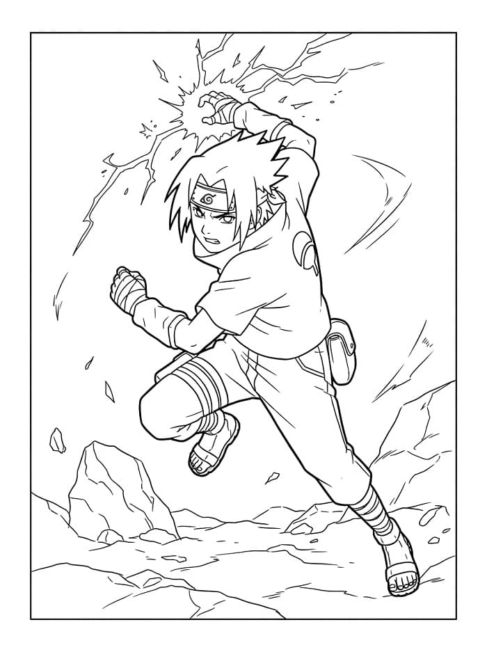 Sasuke uit de anime Naruto