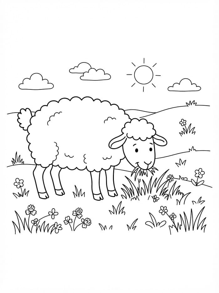 Schaap gratis te printen