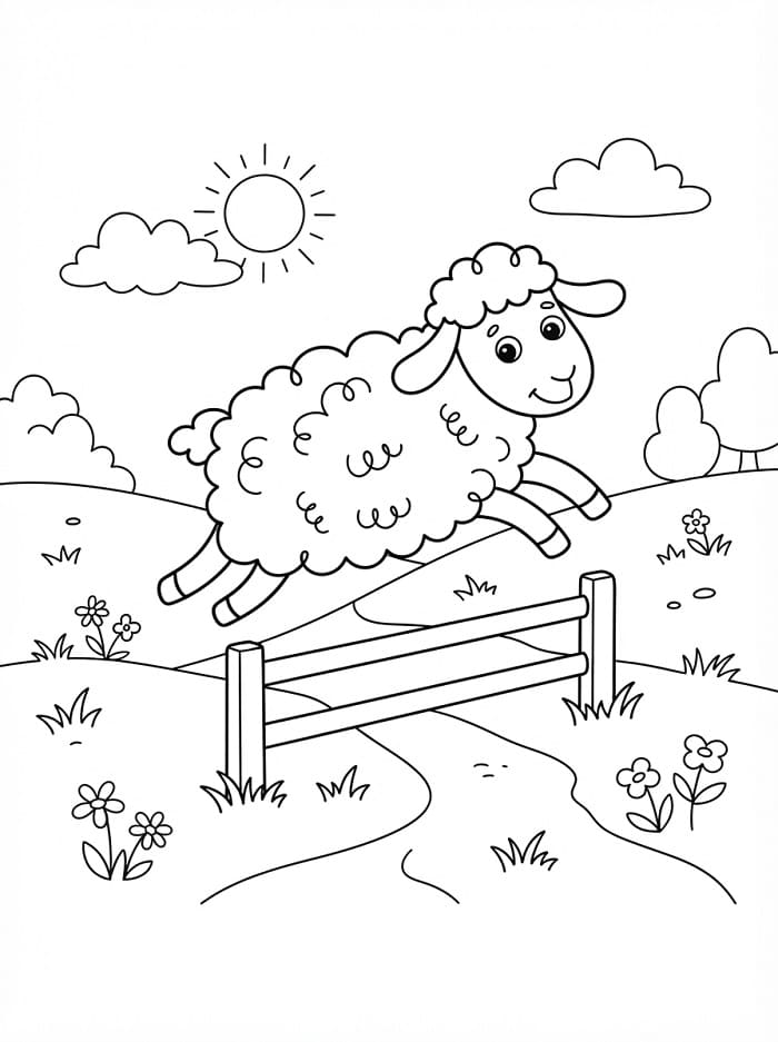 Schaap om af te drukken