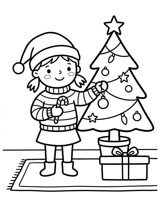 Schattig Kerstmeisje