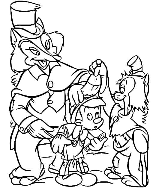 Schattige Cartoon Pinokkio