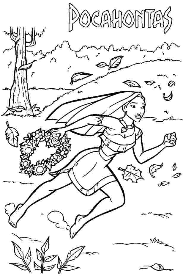 Schattige Cartoon Pocahontas