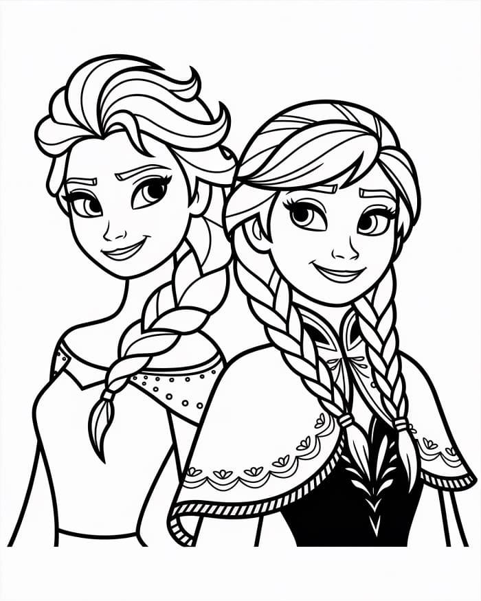 Schattige Elsa en Anna