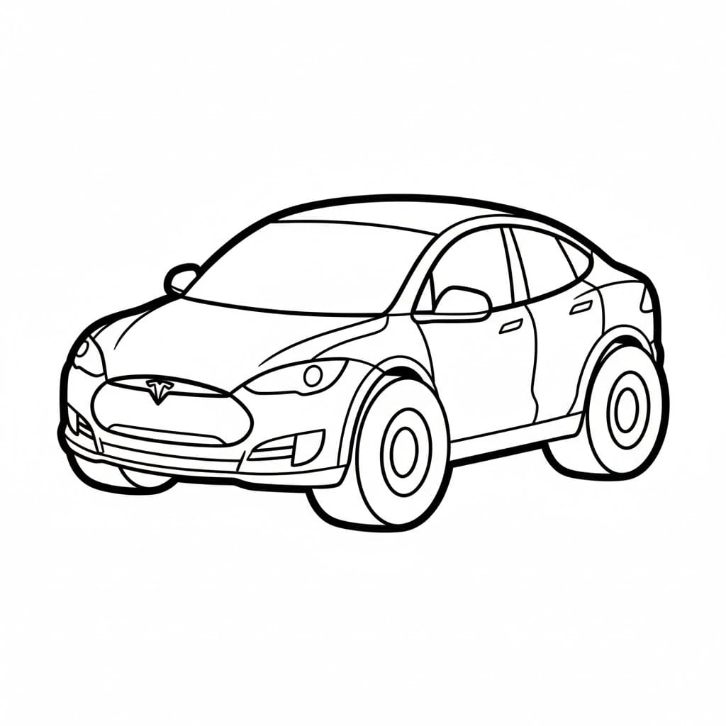 Schattige Tesla