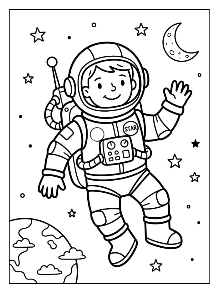 Schattige astronaut