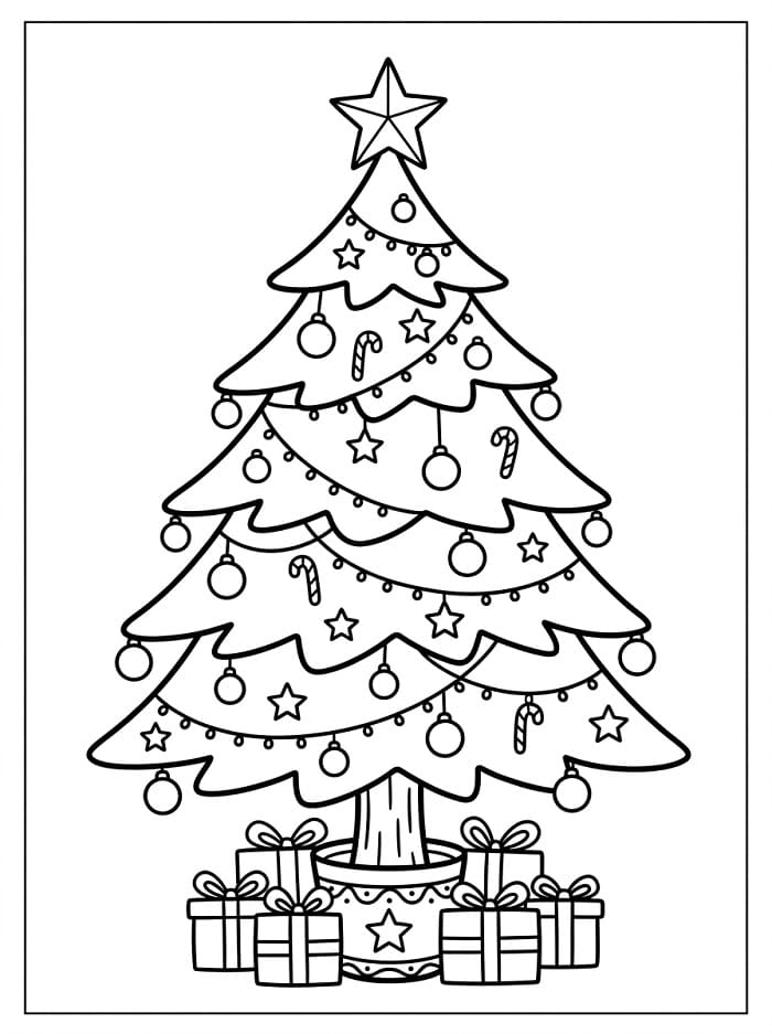 Schattige kerstboom