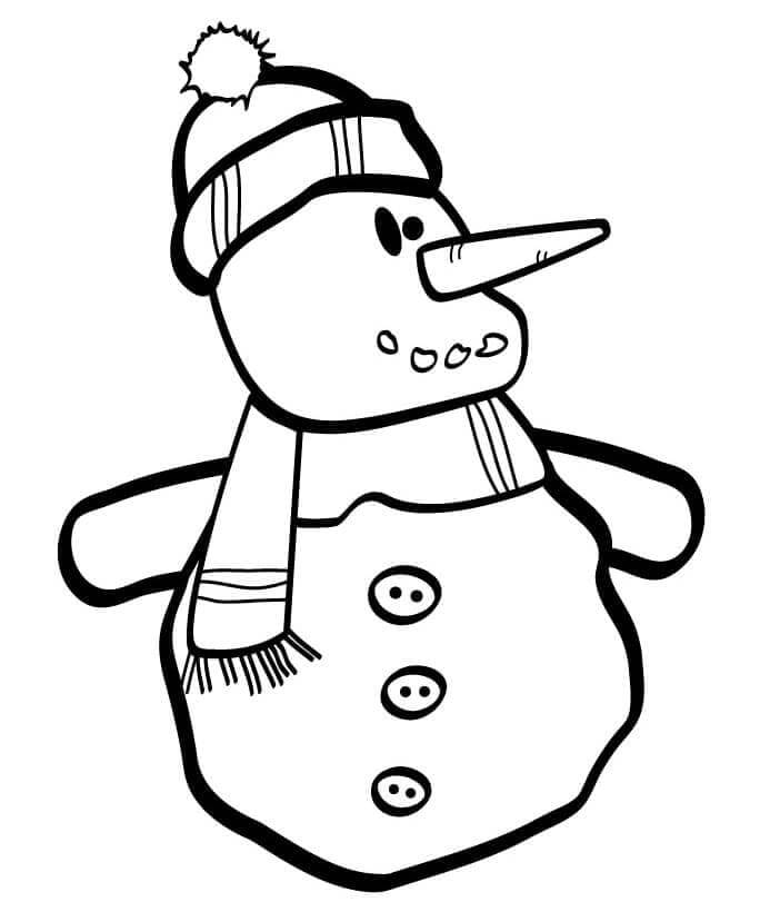 Sneeuwpop afdrukbaar