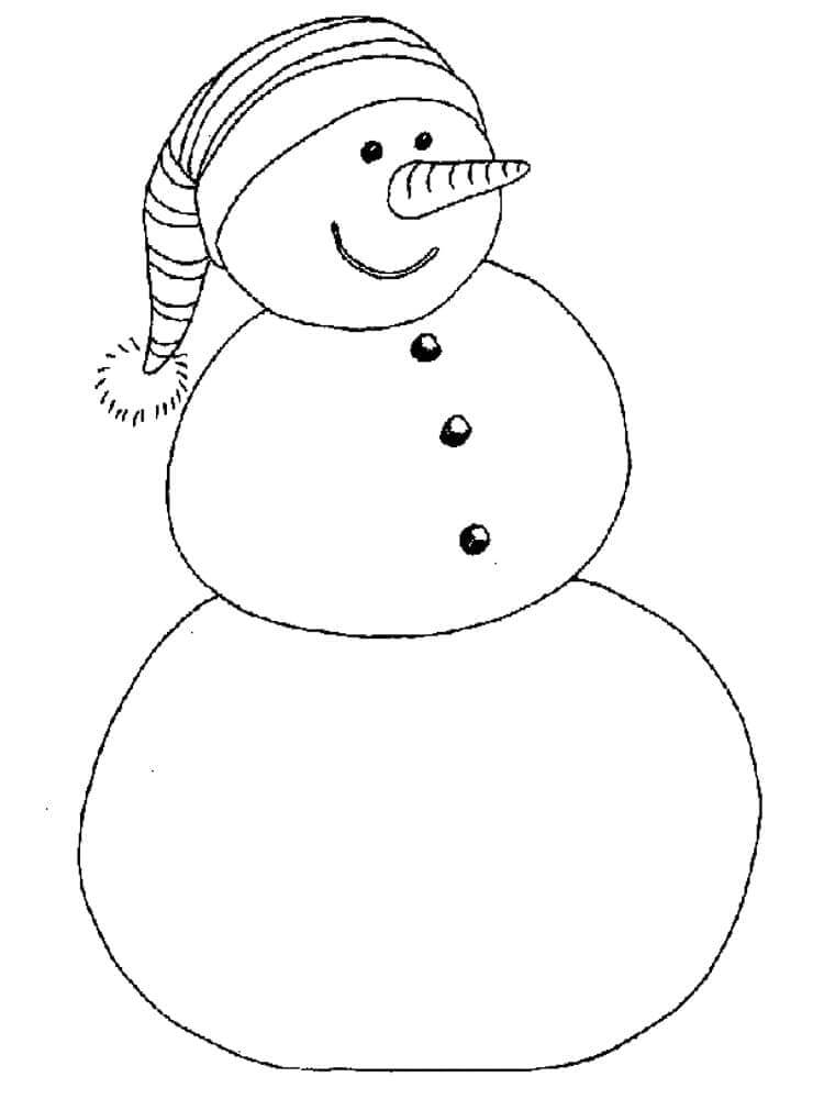 Sneeuwpop afdrukbare afbeelding
