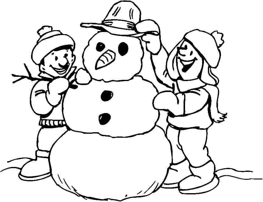 Sneeuwpop gratis afbeelding