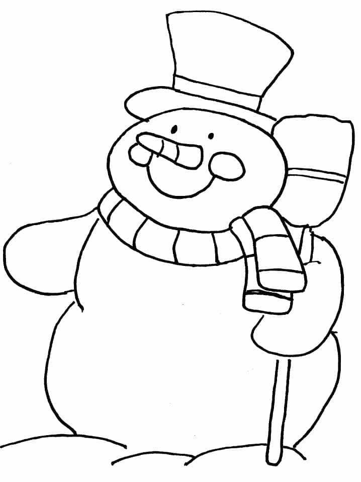 Sneeuwpop gratis printbaar