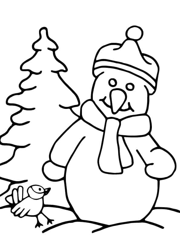 Sneeuwpop in de winter