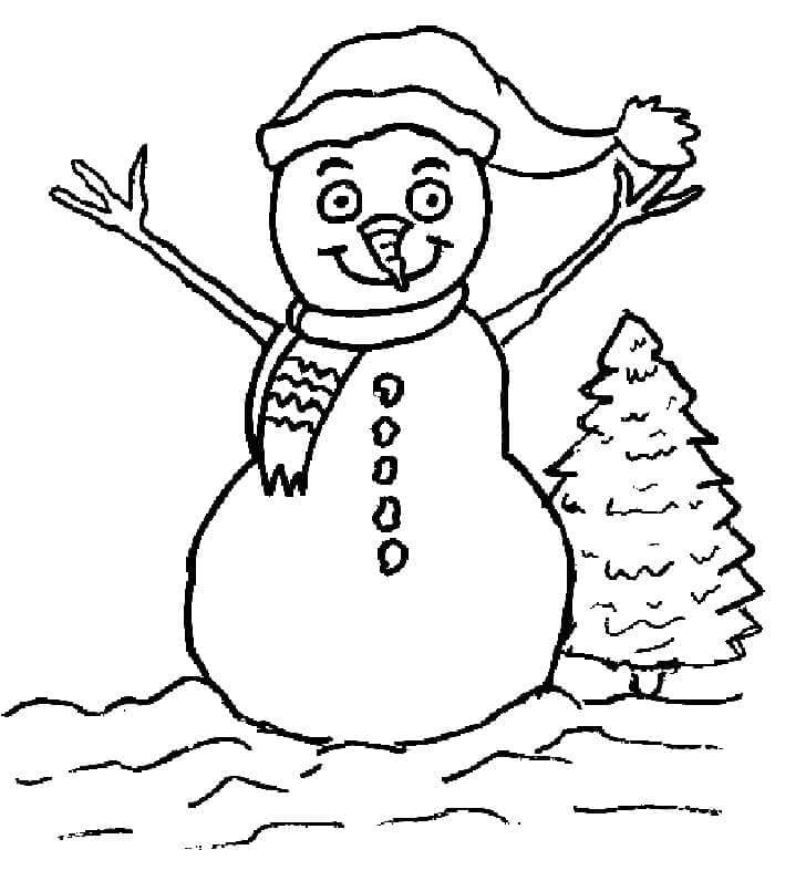Sneeuwpop om te printen