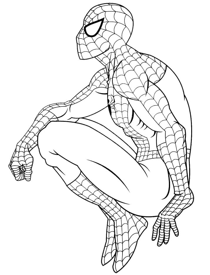 Spiderman afdrukbaar voor kinderen