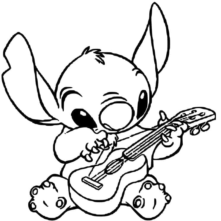 Stitch Speelt Gitaar