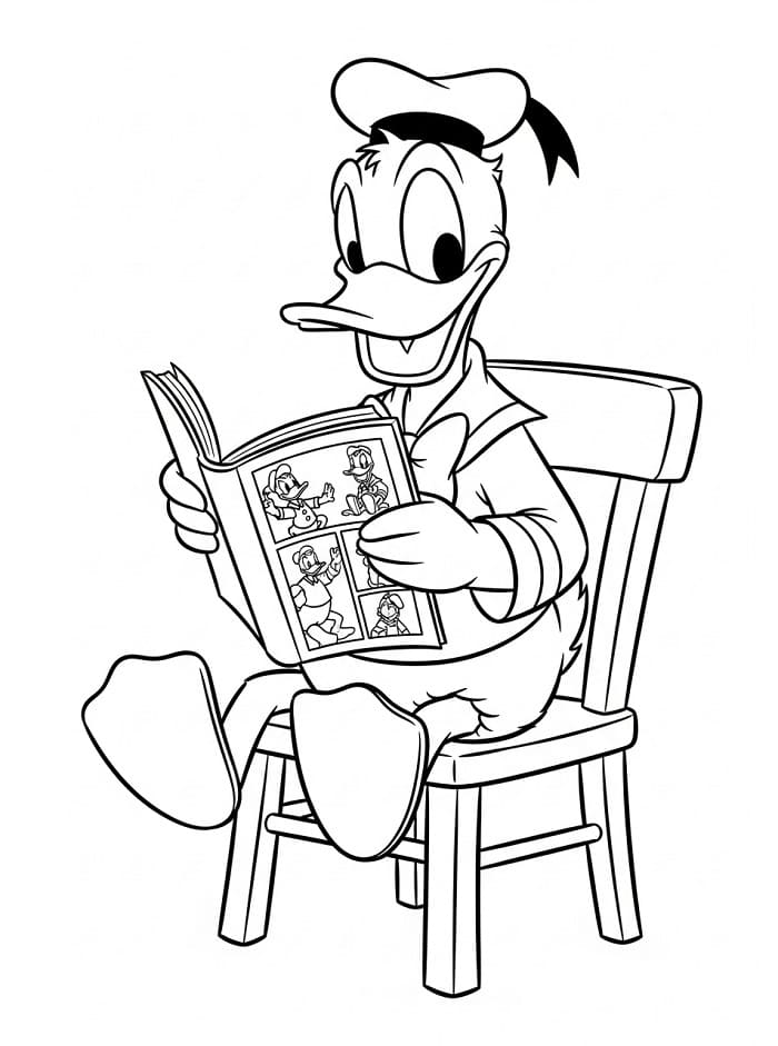 Te printen Donald Duck voor kinderen
