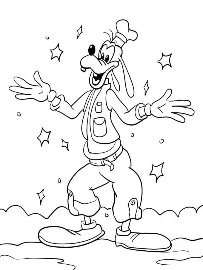 Te printen Goofy gratis