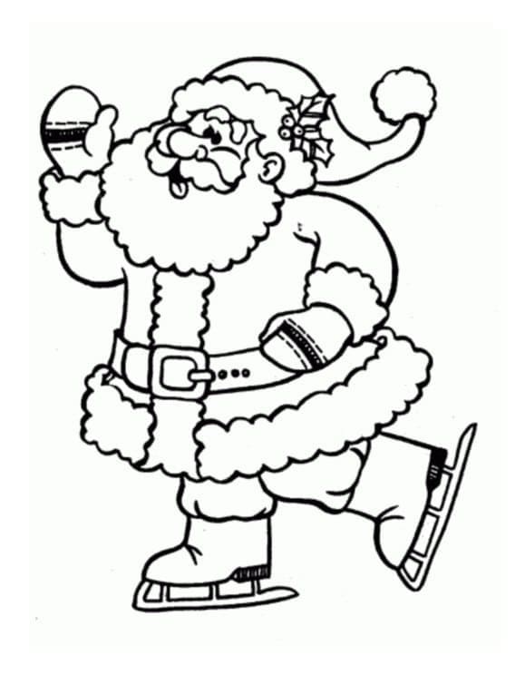 Te printen Kerstman voor kinderen