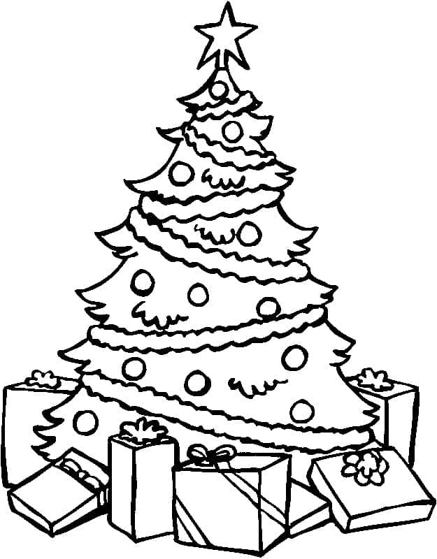 Te printen kerstboom gratis
