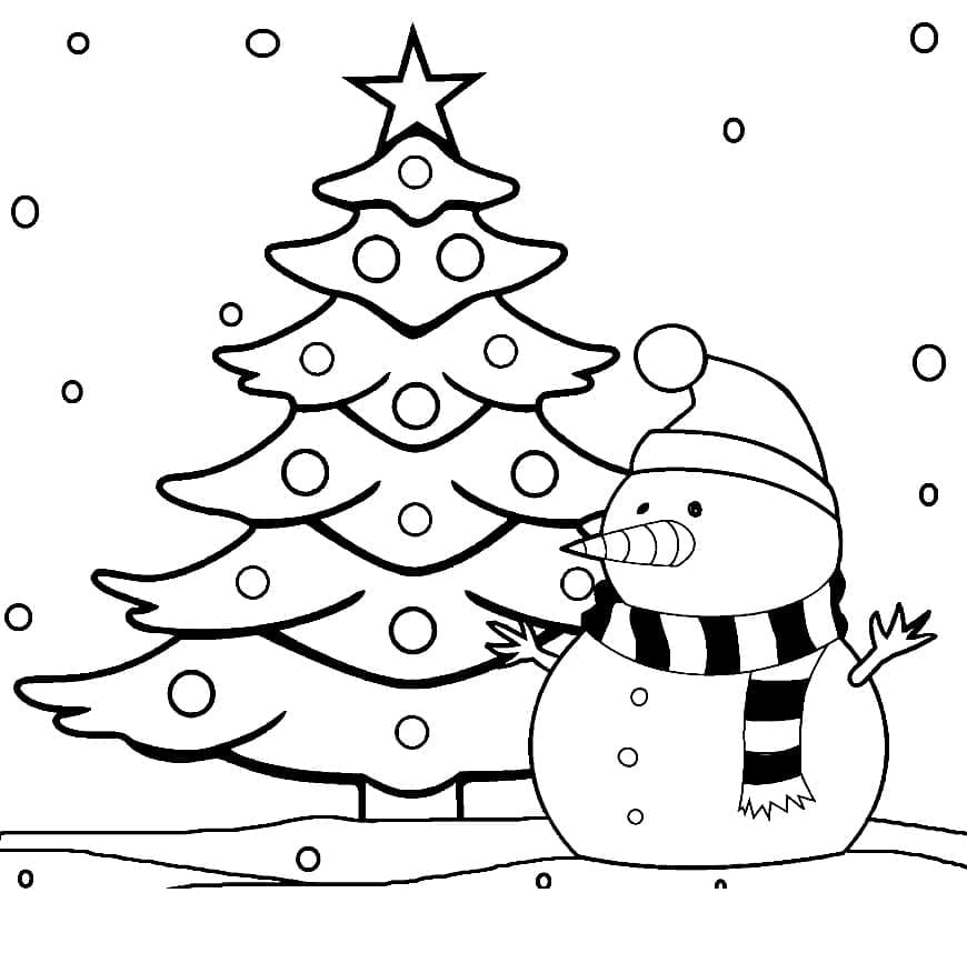 Te printen kerstboom voor kinderen
