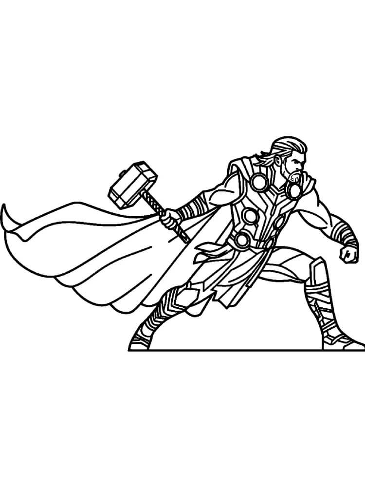 Thor gratis printbaar kleurplaat