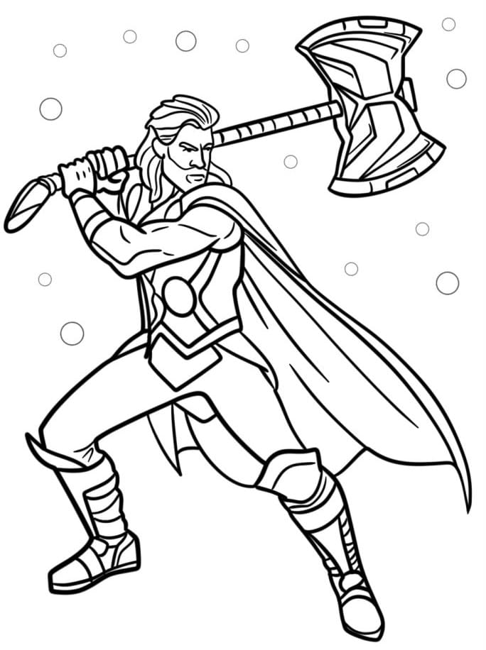 Thor printen kleurplaat