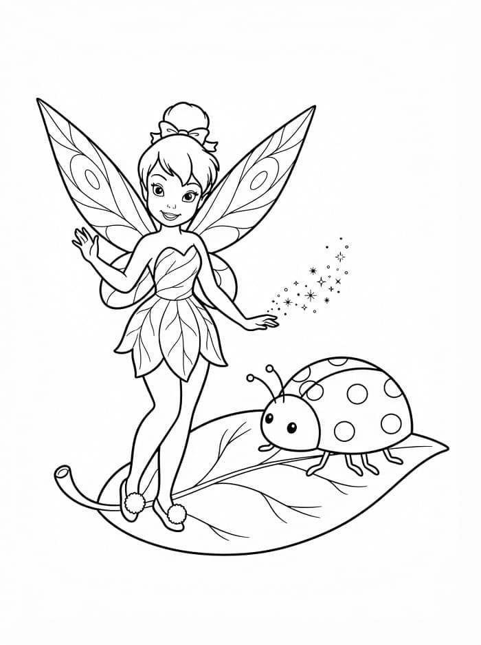Tinkerbell en lieveheersbeestje