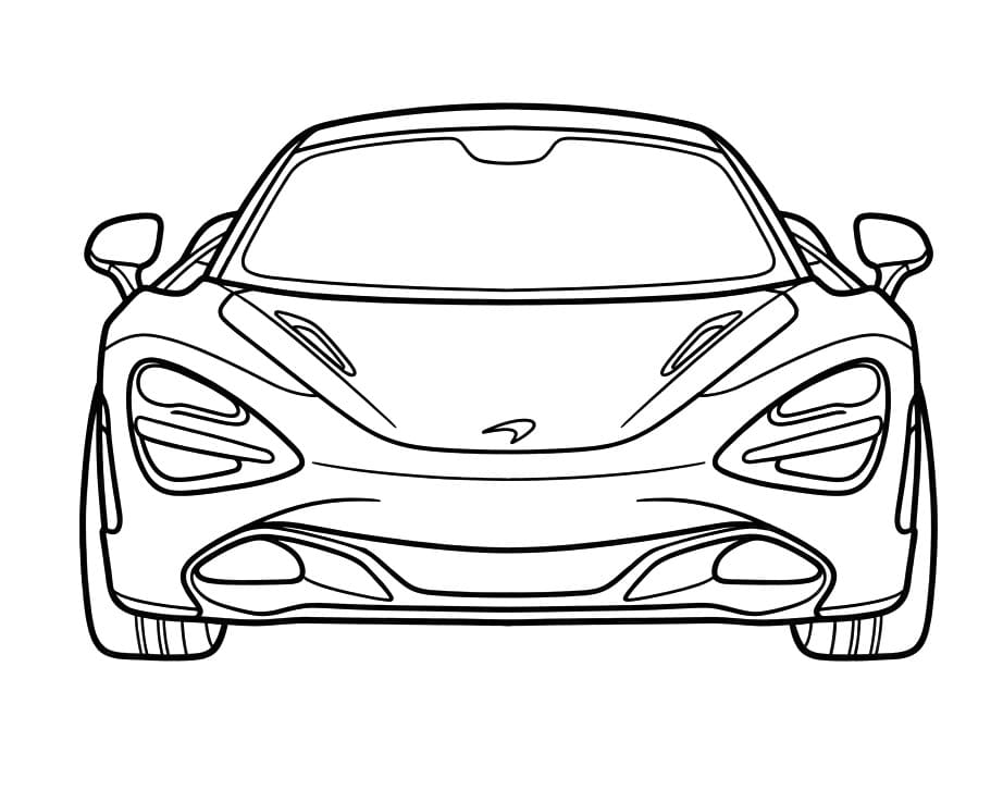 Vooraanzicht van een McLaren