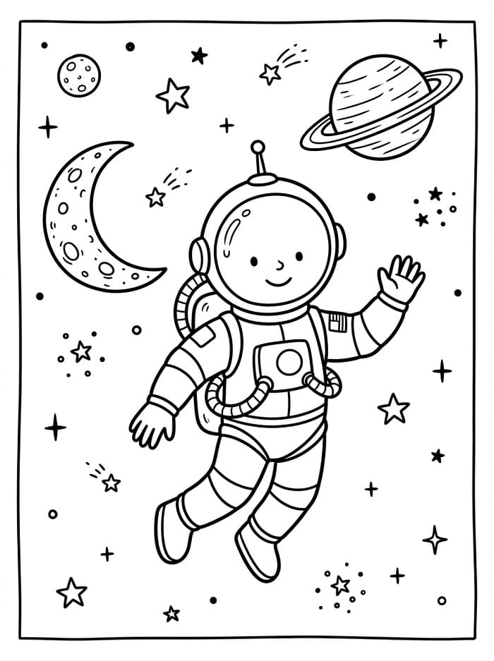 Vriendelijke astronaut