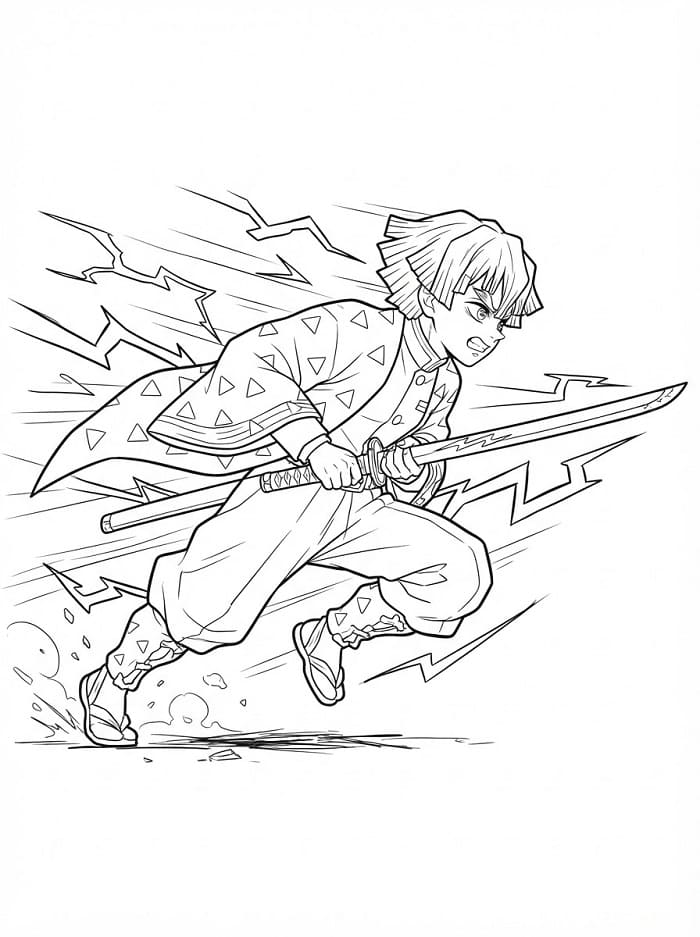 Zenitsu in Demon Slayer