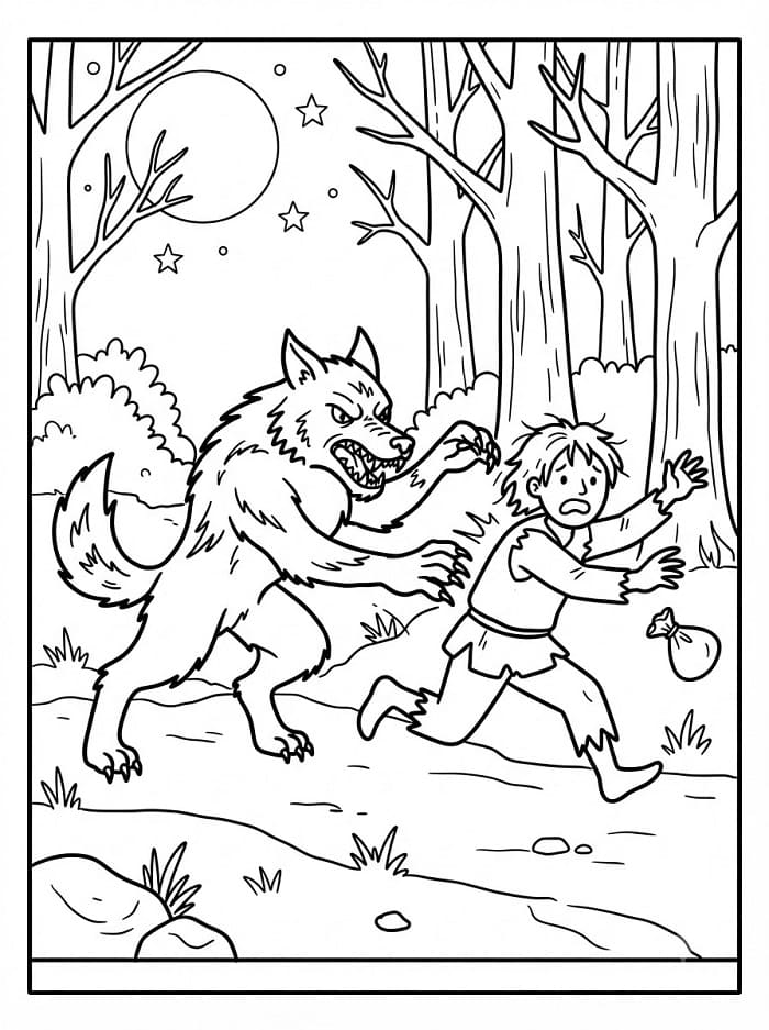Aanvallende weerwolf