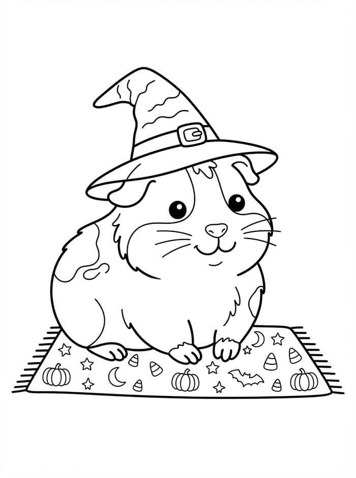 Cavia met heksenhoed