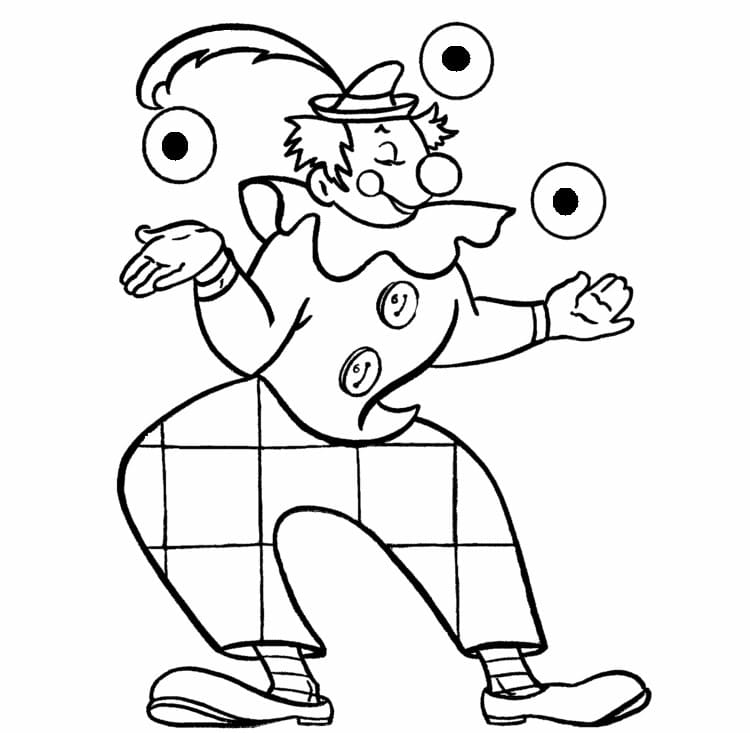 Clown om af te drukken