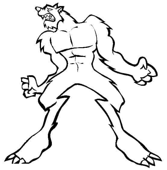 Een halloween weerwolf