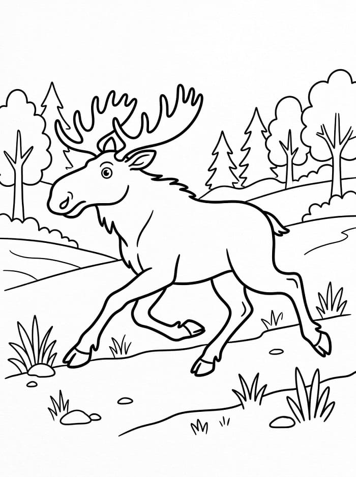 Een rennende eland