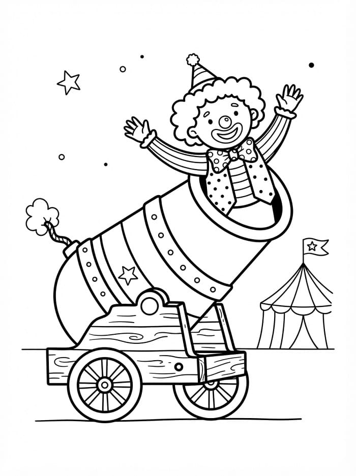 Een schattige clown