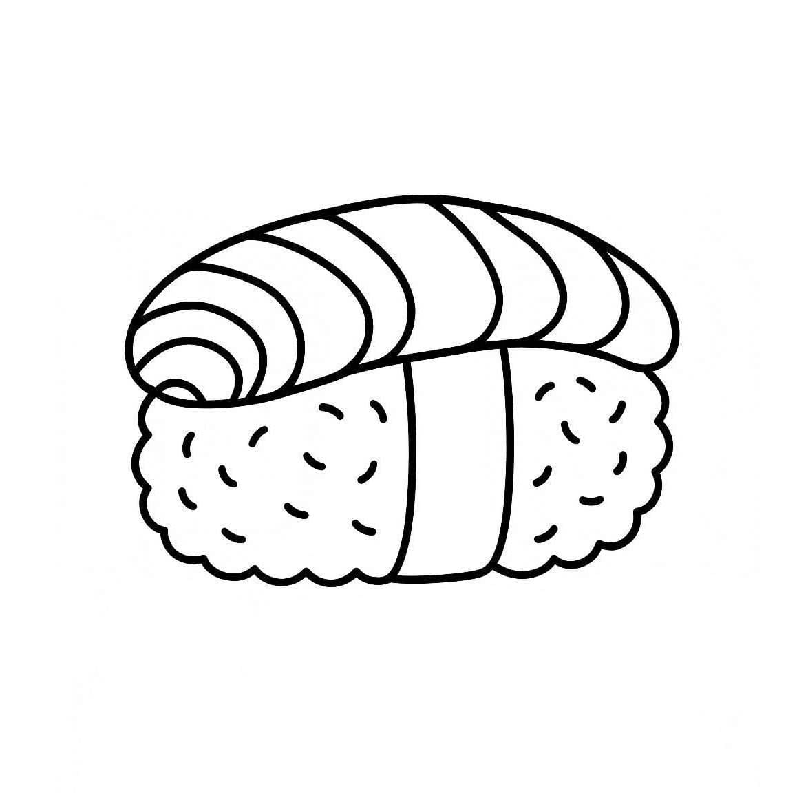 Een stuk sushi