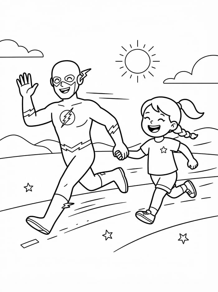 Flash en klein meisje