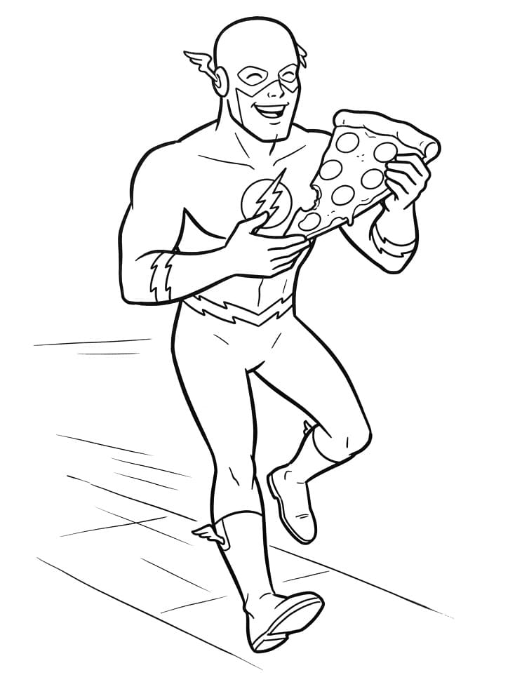 Flash met pizza