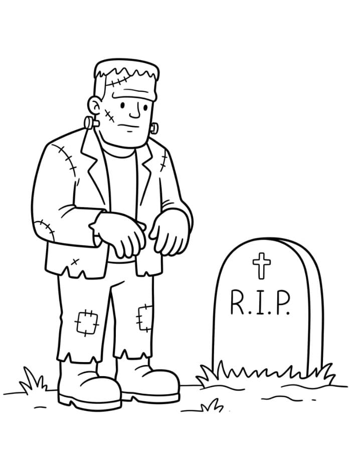 Frankenstein tijdens halloween