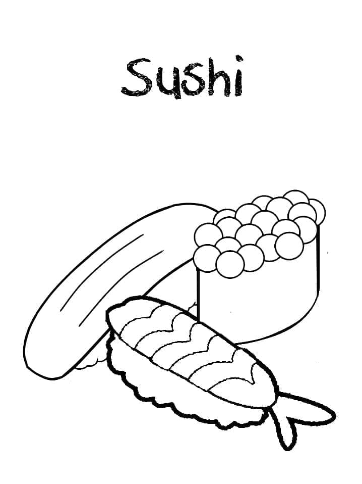 Gratis printbare sushi