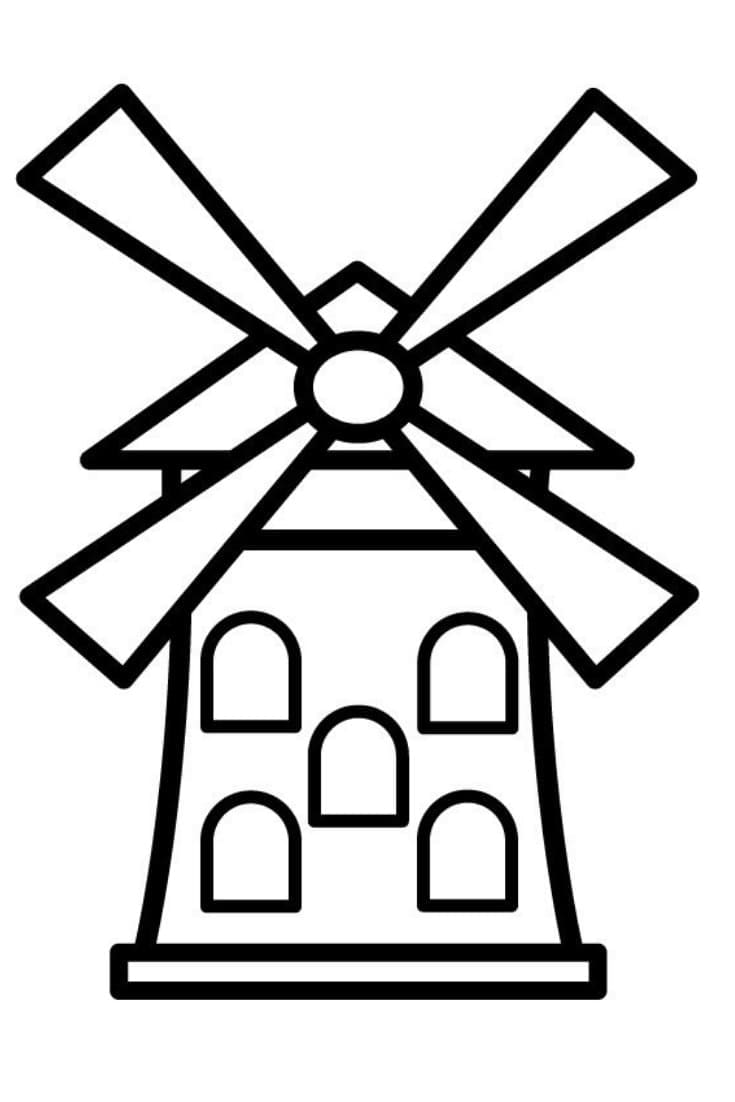 Gratis tekening van een molen