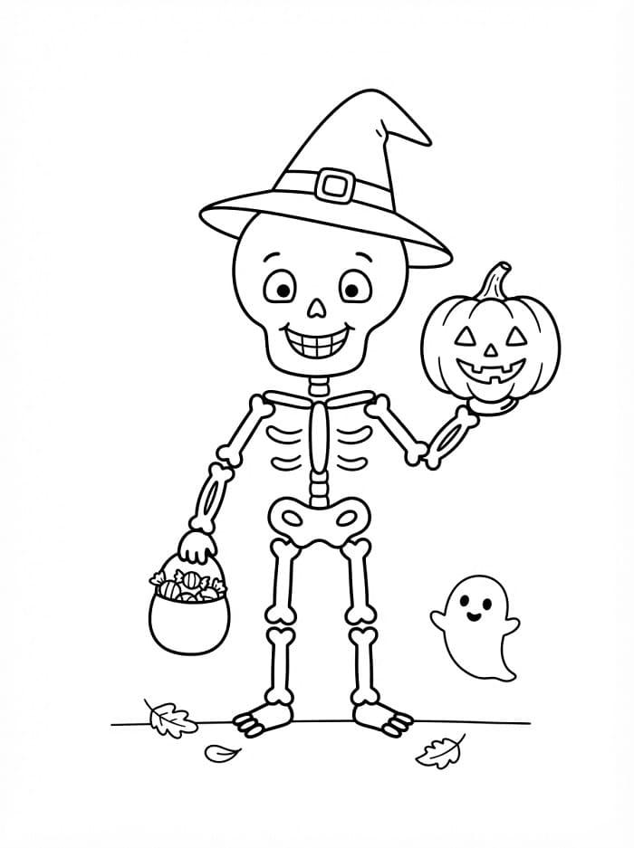 Halloween skelet