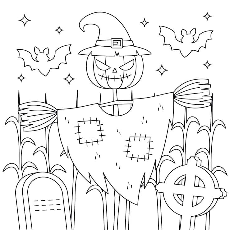 Halloween vogelverschrikker