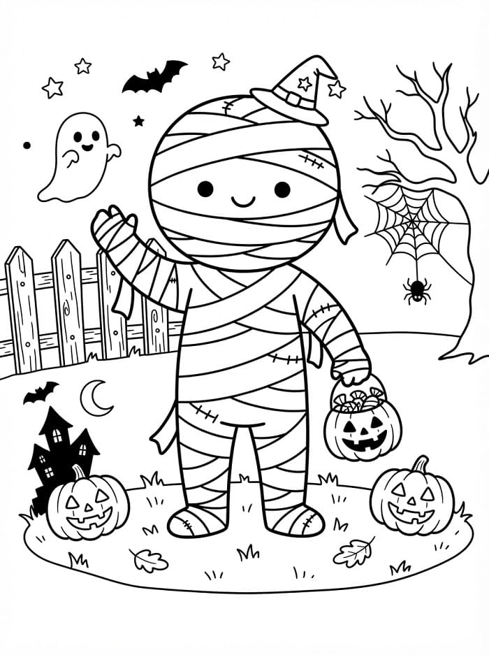 Kleine halloween mummie