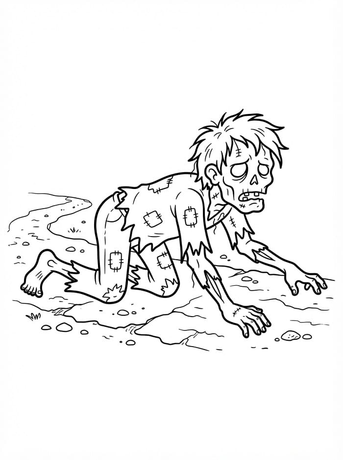 Kruipende zombie
