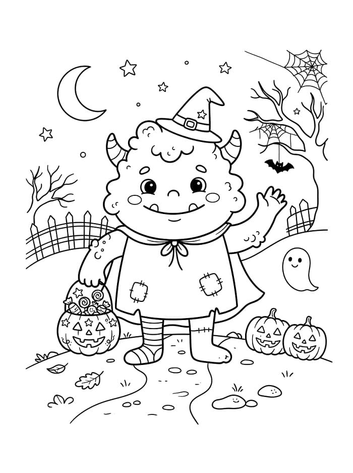 Monster op halloween