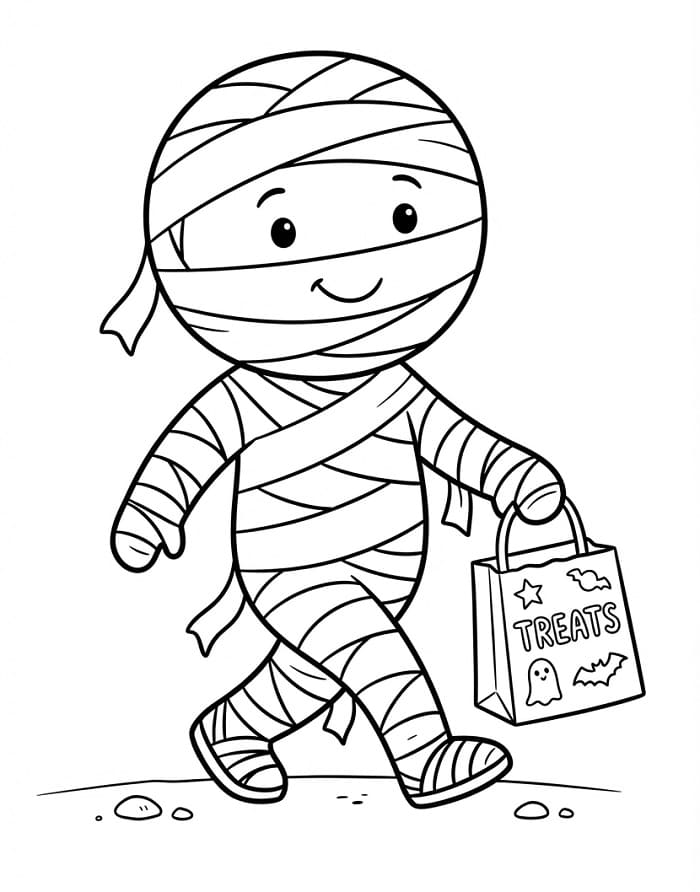 Mummie en snoepzak